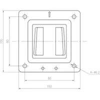 DIGITUS DA-90303-1 univerzális falikonzol monitorokhoz 27" fekete 75x75,100x100 18 kg #4