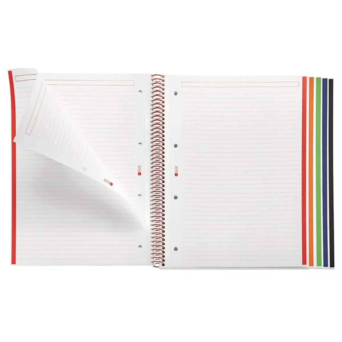 Miquelrius A152381400 Emotions A4 PP 24 lapos piros vonalas spirálfüzet 90 g papír mikroperforált színkódolt lapok #2