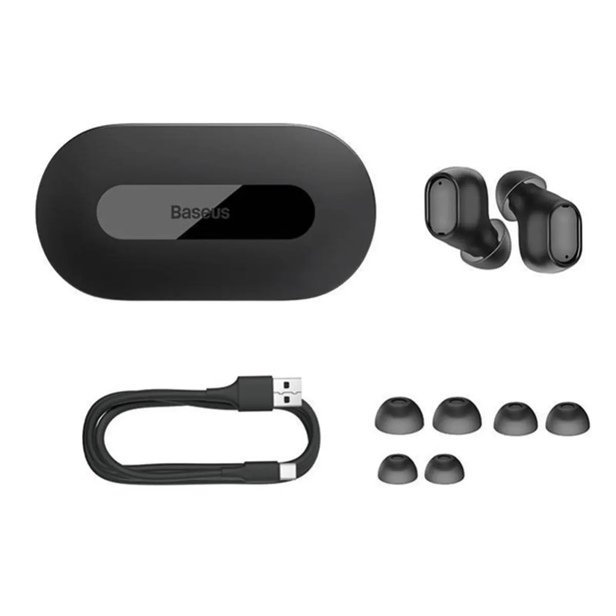 Baseus A00054300116-Z1 Bowie EZ10 true wireless fülhallgató bluetooth IPX6 USB-C fekete #5