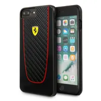 Ferrari FEPICHCP7LBK SF Pit Stop tok valódi karbon fekete iPhone 7 Plus Apple kompatibilis