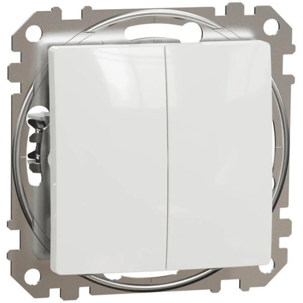 Schneider SDD111105 Sedna rugós vezetékbekötéssel fehér csillárkapcsoló 10A IP20 73x73x37 mm #1
