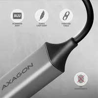Axagon ADE-TXCA Type-A és Type-C USB 3.2 Gigabit Ethernet adapter 15 cm ezüst RJ45 USB 3.2 A USB 3.2 C #5