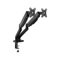 STELL 45026262 Monitortartó kar 2 db monitor 17"-32" Fekete Kábelerendező Forgatható Tilt 90 fok VESA 75x75 100x100 Acél, Alumínium 9 kg #2