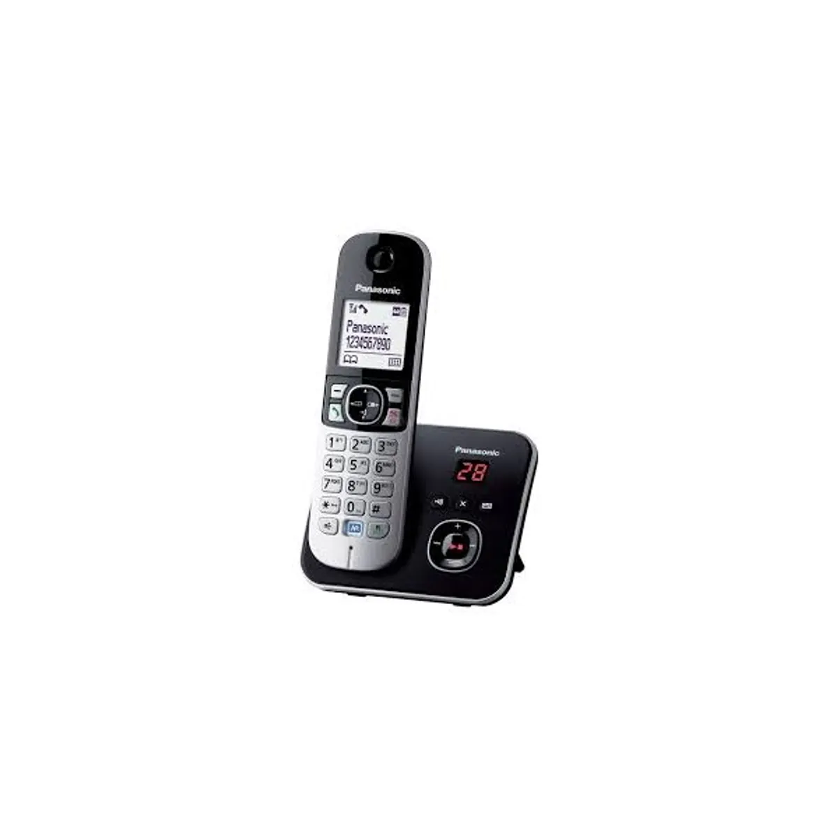 Panasonic KX-TG6821PDB KX-TG6821 fekete kihangosítható üzenetrögzítő bővíthető vezeték nélküli hívófél-azonosítás #1