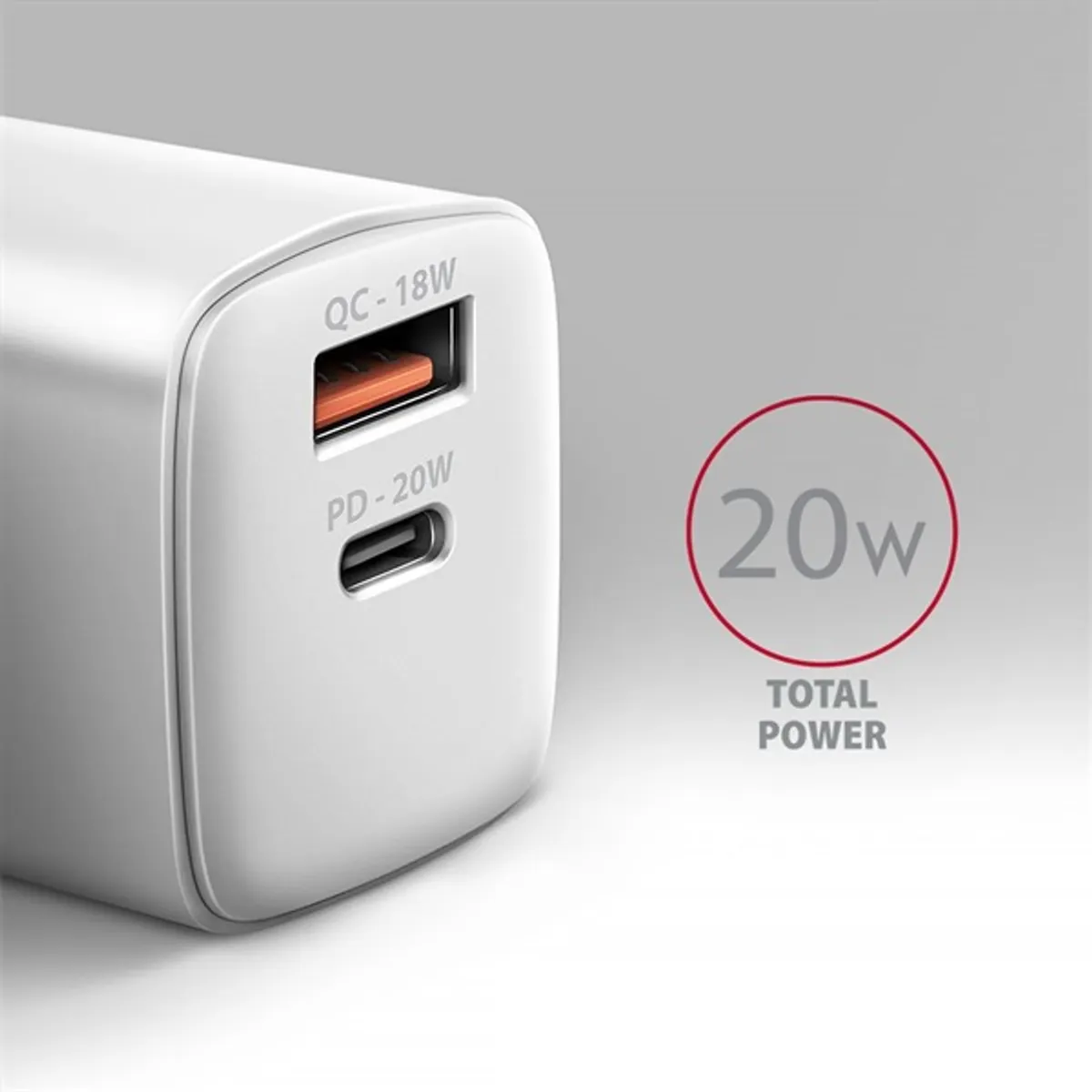 AXAGON ACU-PQ20W duál USB-C USB-A töltő 20W PD3.0 QC4 univerzális #3