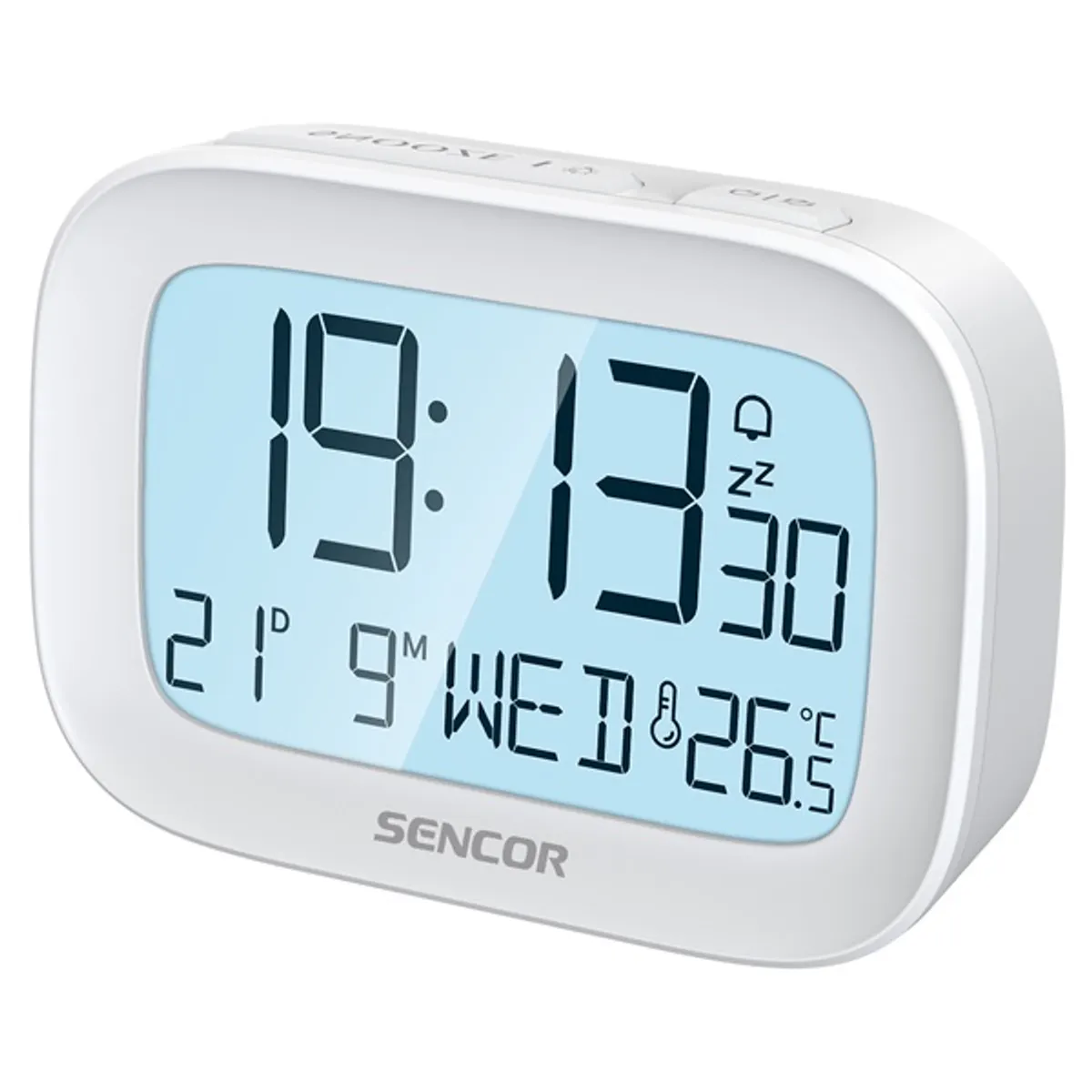 Sencor 35059023 SDC 2200 ébresztőóra Rádióvezérelt DCF77 LCD Fehér Hőmérő #2