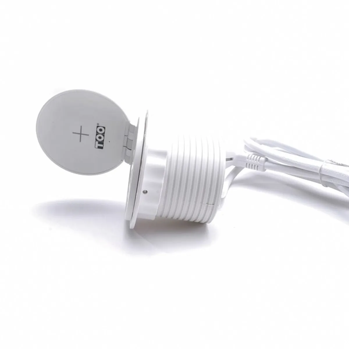 TOO GPS-104-1W Beépíthető elosztó fehér 1x SCHUKO USB-A USB-C 180 cm Qi töltés #4