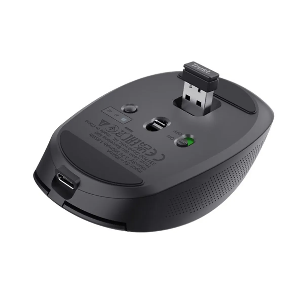 Trust 24819 Ozaa Compact RF, Bluetooth, USB 3200 dpi 10 m 6 gomb Akkumulátoros USB Type C #8