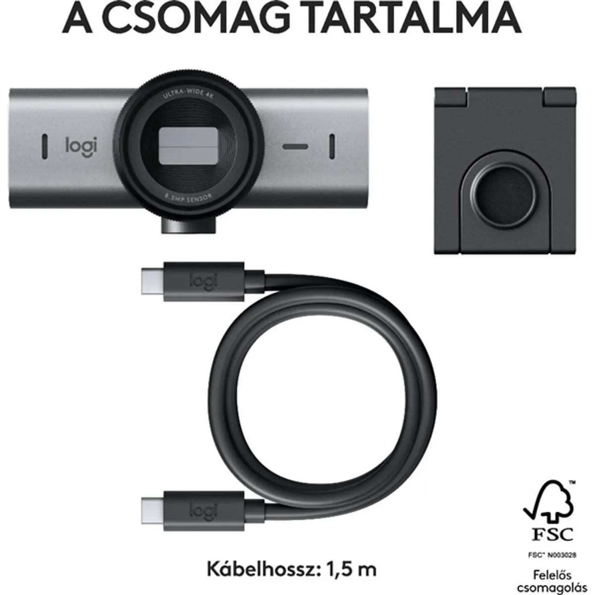 Logitech 960-001559 MX Brio 4K Szürke 3840x2160 30fps #2