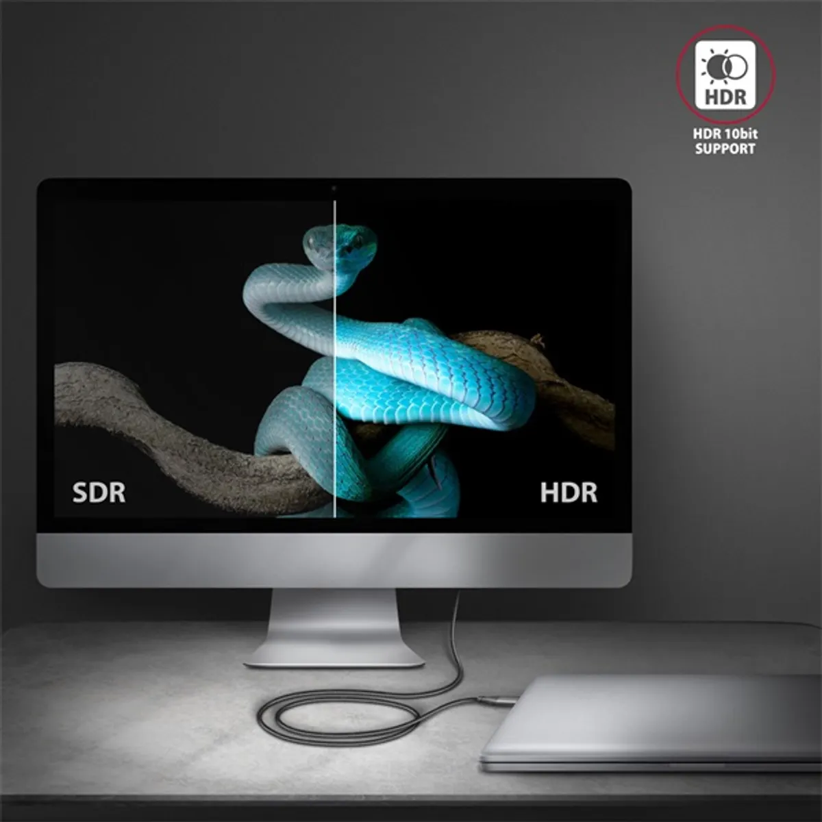 AXAGON RVC-HI2MC USB-C HDMI 2.0 kábel 180 cm fekete #6