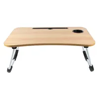 IRIS TOOLS FLT-100 Összecsukható laptopállvány 60x40x28 cm MDF lemez és fém lábak beépített pohártartó tablet és telefon tartó #2
