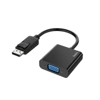 Hama 00200337 DisplayPort-D-Sub adapter Fekete 1080p