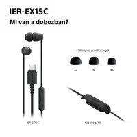Sony IEREX15CL.CE7 USB Type-C vezetékes mikrofonos fülhallgató kék 120 cm #9
