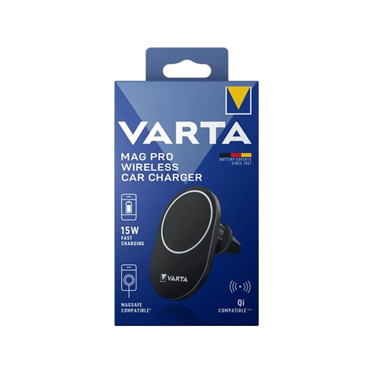 Varta 57902101111 Mag Pro vezeték nélküli autós töltő 15 W USB-C Univerzális Fekete #2