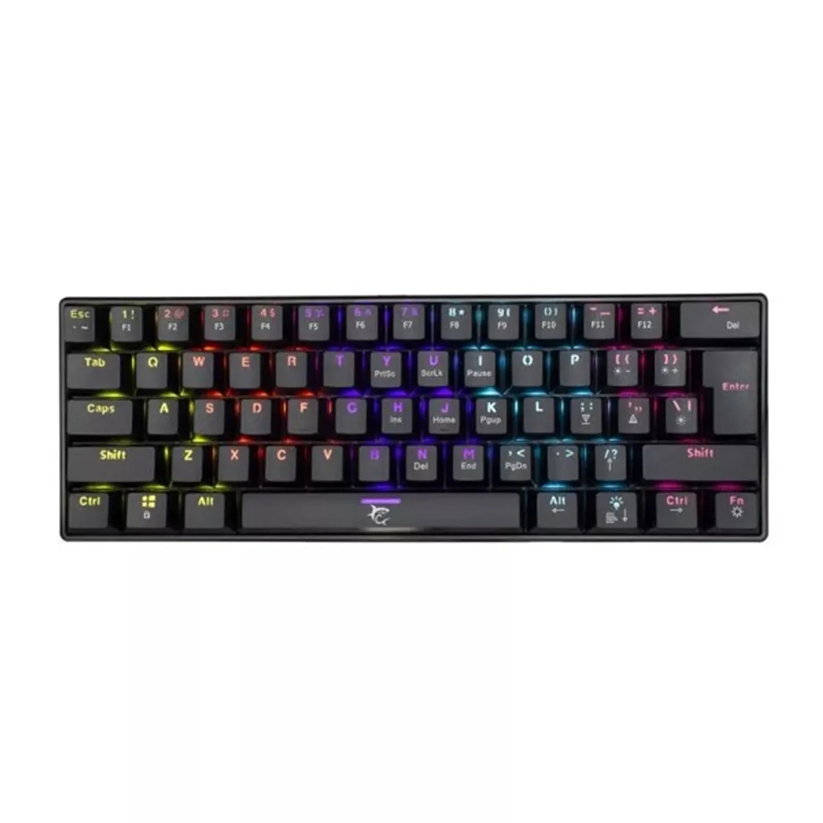 WHITE SHARK WS GK-2022B-R-US SHINOBI 61 gombos kompakt mechanikus piros rgb USB-C 1,8 m USA kiosztás #1