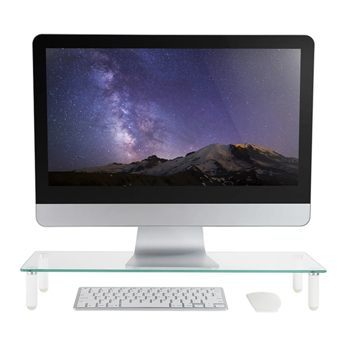 Stell 35050136 üveg monitor állvány edzett üveg 5mm 560 mm x 80 mm x 210 mm 20 kg 1 db számítógép monitor #5