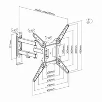 Sbox SBOX LCD-443 Fali konzol 23"-55" Dönthető 20 fok Forgatható 180 fok VESA 100x100;200x200;300x300;400x400 #7