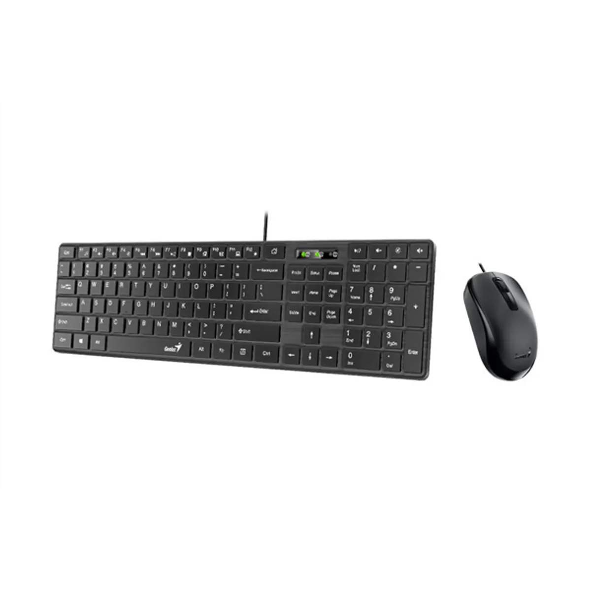 Genius 31330007404 SlimStar C126 billentyűzet és egér USB magyar kiosztás fekete 150 cm kábel 1000 dpi multimédia #1