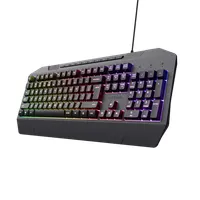 Trust 25348 GXT 836 Evocx RGB világítás USB 2.0 vezetékes numerikus billentyűzet médiavezérlő gombok csuklótámasz