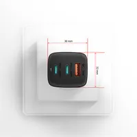 Axagon ACU-DPQ65 hálózati töltő 65W PD3.0 QC4+ 2x USB-C 1x USB-A univerzális fekete #7