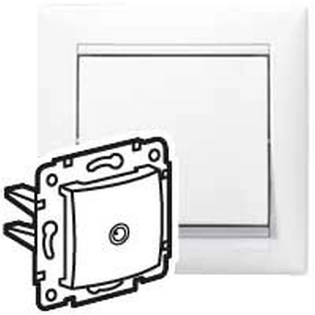 Legrand 774429 Valena TV aljzat végzáró fehér 1,5dB IP20 negyedfordulatos bekötéssel #2