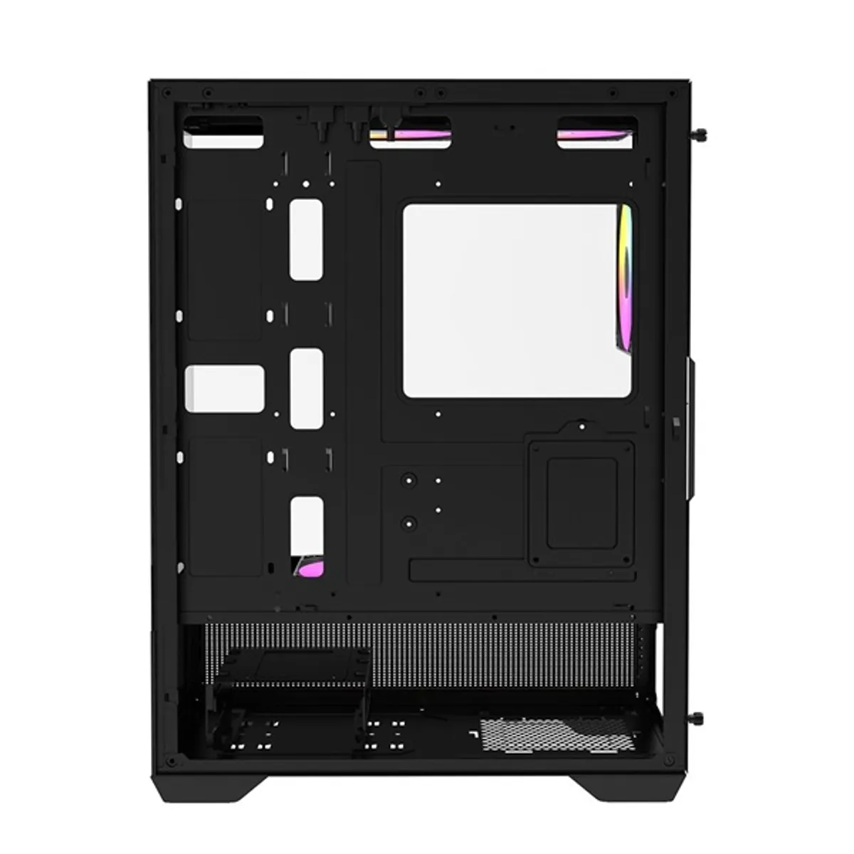 RAIDMAX I802ABS i802 fekete ATX 7 bővítőhely 5 db ventilátor USB 3.0 2x3,5" HDD 3x2,5" SSD edzett üveg táp nélküli #5