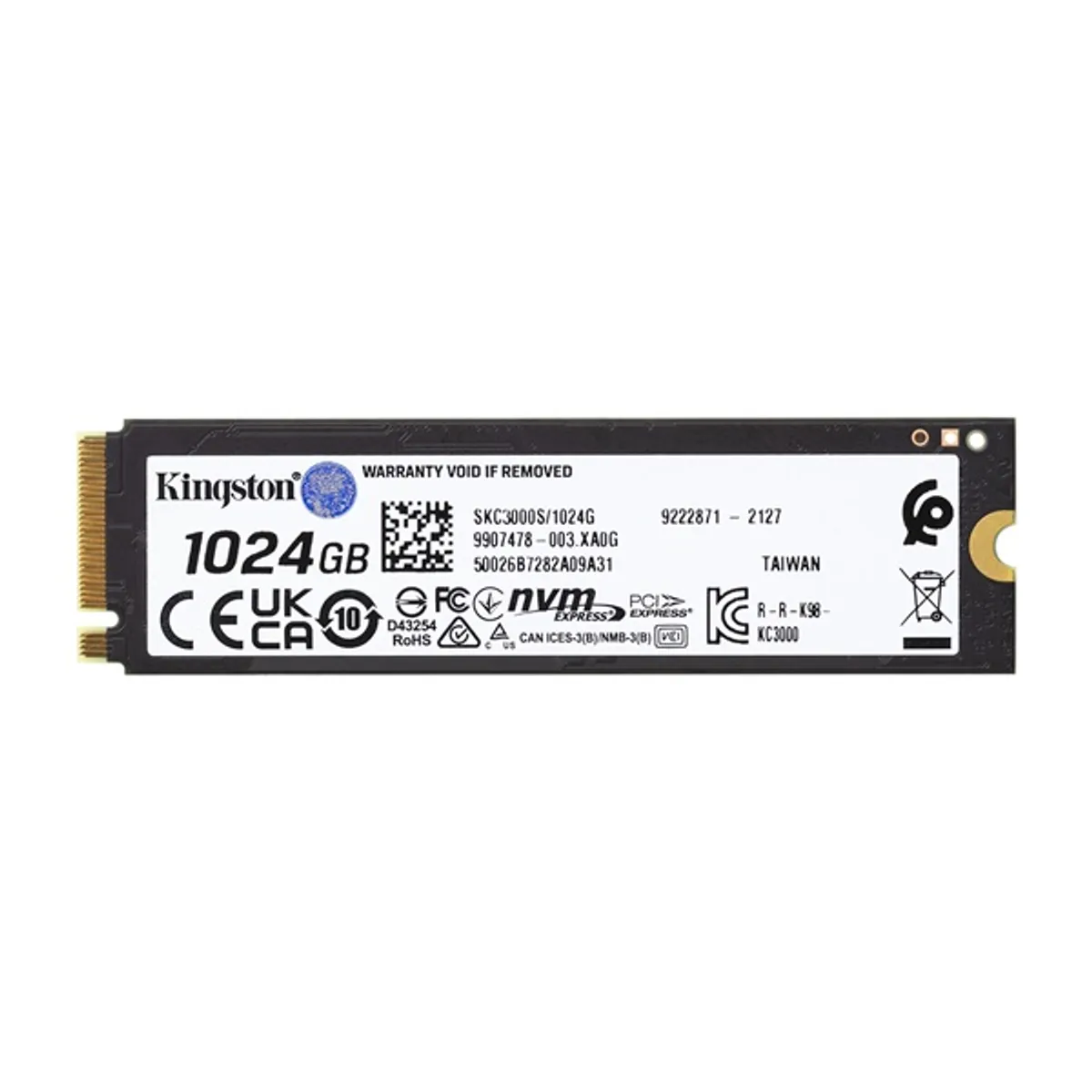 Kingston SKC3000S/1024G KC3000 M.2 2280 PCIe 4.0 NVMe Phison E18 1TB olvasás 7000 MBps írás 6000 MBps #2