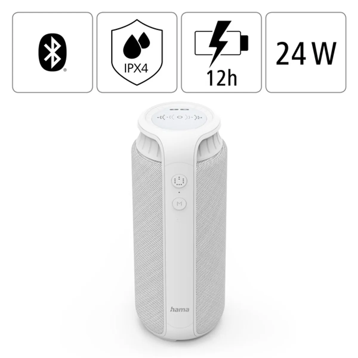 Hama 00188201 Pipe Bluetooth hangszóró 2000 mAh 24 W IPX4 AUX Bluetooth 5.0 12 óra #5