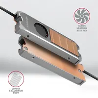 AXAGON CLR-M2FAN M.2 hűtőborda ventilátorral 22x80 mm PWM #5