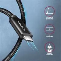AXAGON BUCM4X-CM10AB NewGEN USB-C - USB-C 4 Gen 3x2 kábel 1m fekete #6