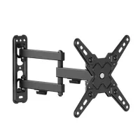 SBOX LCD-223-2 13"-43" dönthető, forgatható, VESA 75x75-200x200, max terhelhetőség 20 kg, fekete acél, kábelrendező