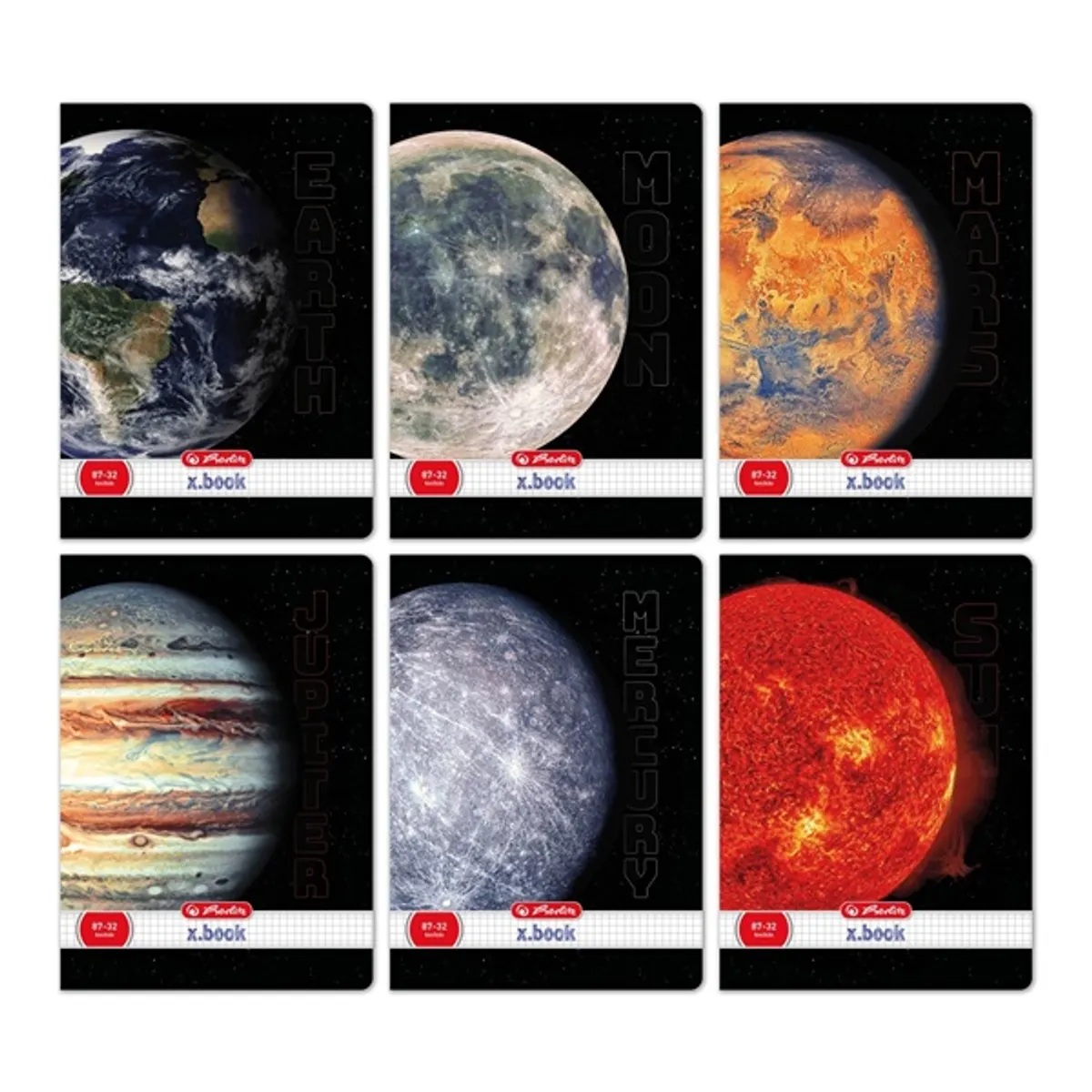 Herlitz 400200722 Galactic A4 32 oldalas kockás füzet #1