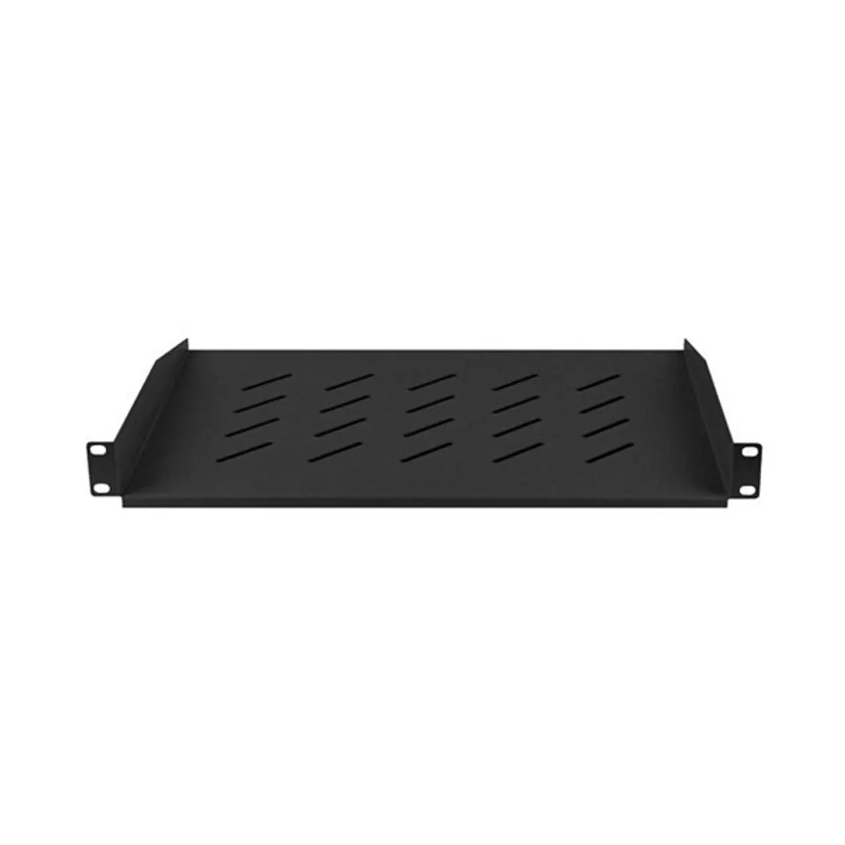 LANBERG AK-1008-B rögzített 19" polc 1U 482.6x315 mm fekete fém max 25 kg #1