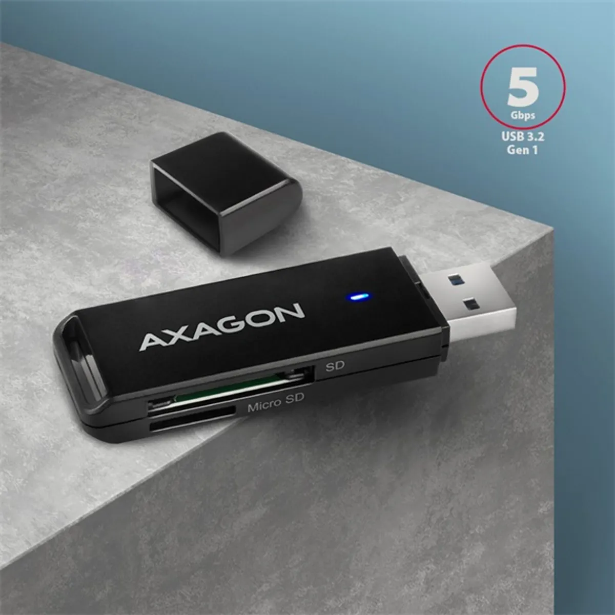 AXAGON cre-s2n kártyaolvasó külső sd-microsd usb-a usb-c #2