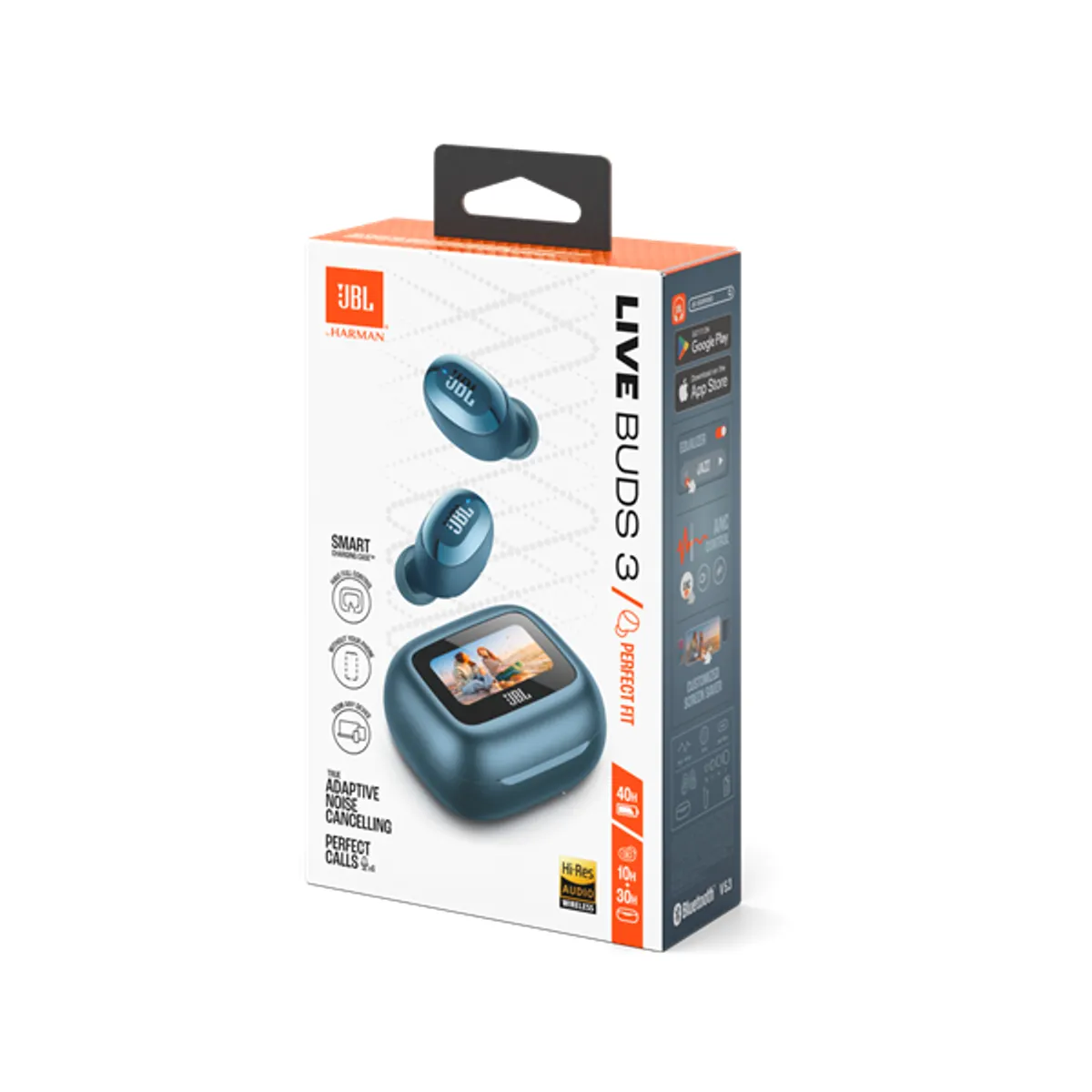 JBL JBLLIVEBUDS3BLU Live Buds 3 10 mm meghajtók True Adaptive Noise Cancelling IP55 Bluetooth 5.3 vezeték nélküli töltés 40 óra #7