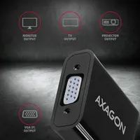 Axagon rvh-vgan hdmi - vga adapter fekete 15 cm dobozos #5