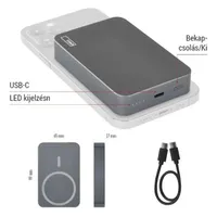EMOS B0551GY Powerbank 10 000 mAh PD 20W USB-C szürke alumínium #4