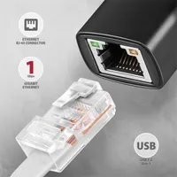 Axagon ADE-ARC USB-C gigabit ethernet adapter Fekete 15 cm RJ45 USB 3.2 C #2