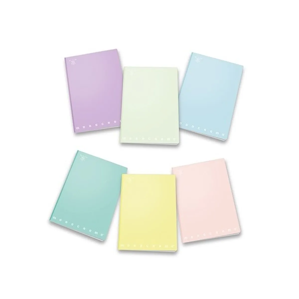 Pigna P1111-0307 Monocromo Pastel A4 42 lapos kockás füzet karton fedél UV lakk többszínű FSC #1