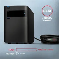 AXAGON ADR-305 aktív USB hosszabbító kábel 5 m USB 3.2 Gen 1 USB A férfi USB A női #6