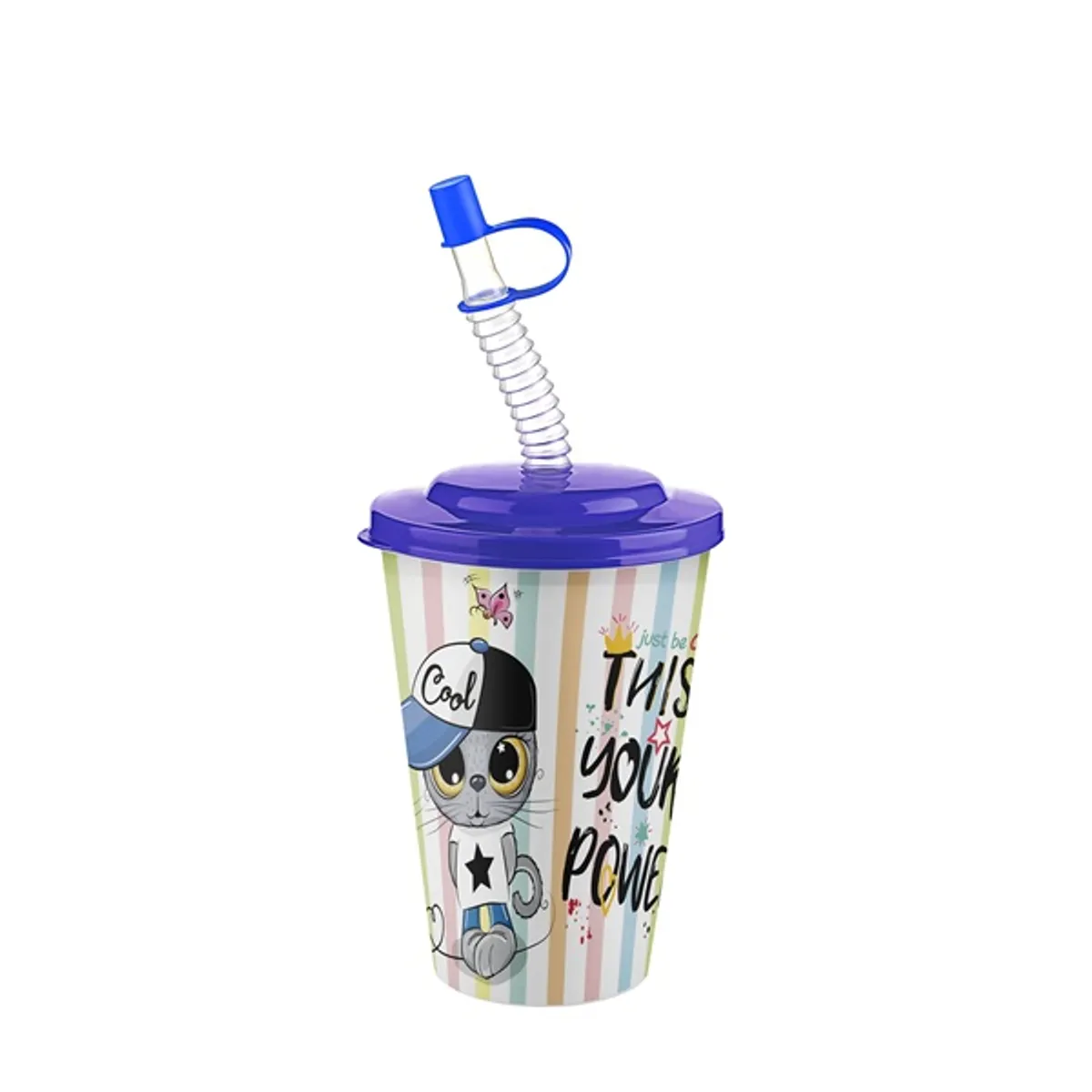 TITIZ AP-9127 Pohár - szívószállal 0,4l #2