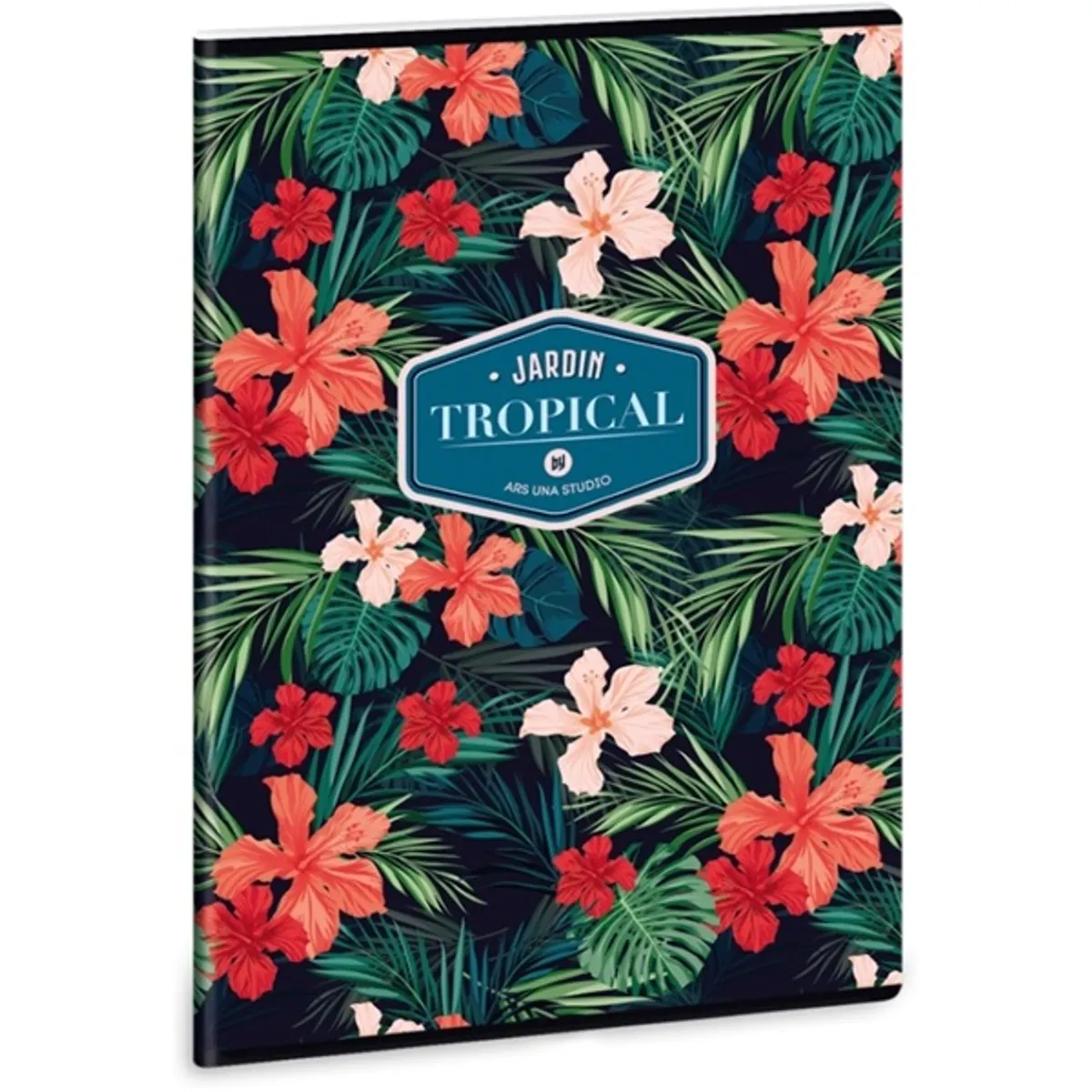 ARS UNA 93129206 Tropical Wildblume Füzet kockás A4 40 lap UV formalakk karton fedél extra kapcsos #1
