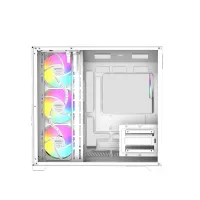 Raidmax I620TWF i620 fehér ATX acél műanyag edzett üveg 1 3,5 HDD 2 2,5 SSD USB 3.0 Fejhallgató csatlakozó Mikrofon csatlakozó #5