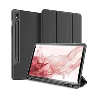 DUX DUCIS DD025895 Oldalra nyíló tok tablet TPU fekete Samsung Galaxy Tab S9 kompatibilis képernyővédővel asztali állvánnyal