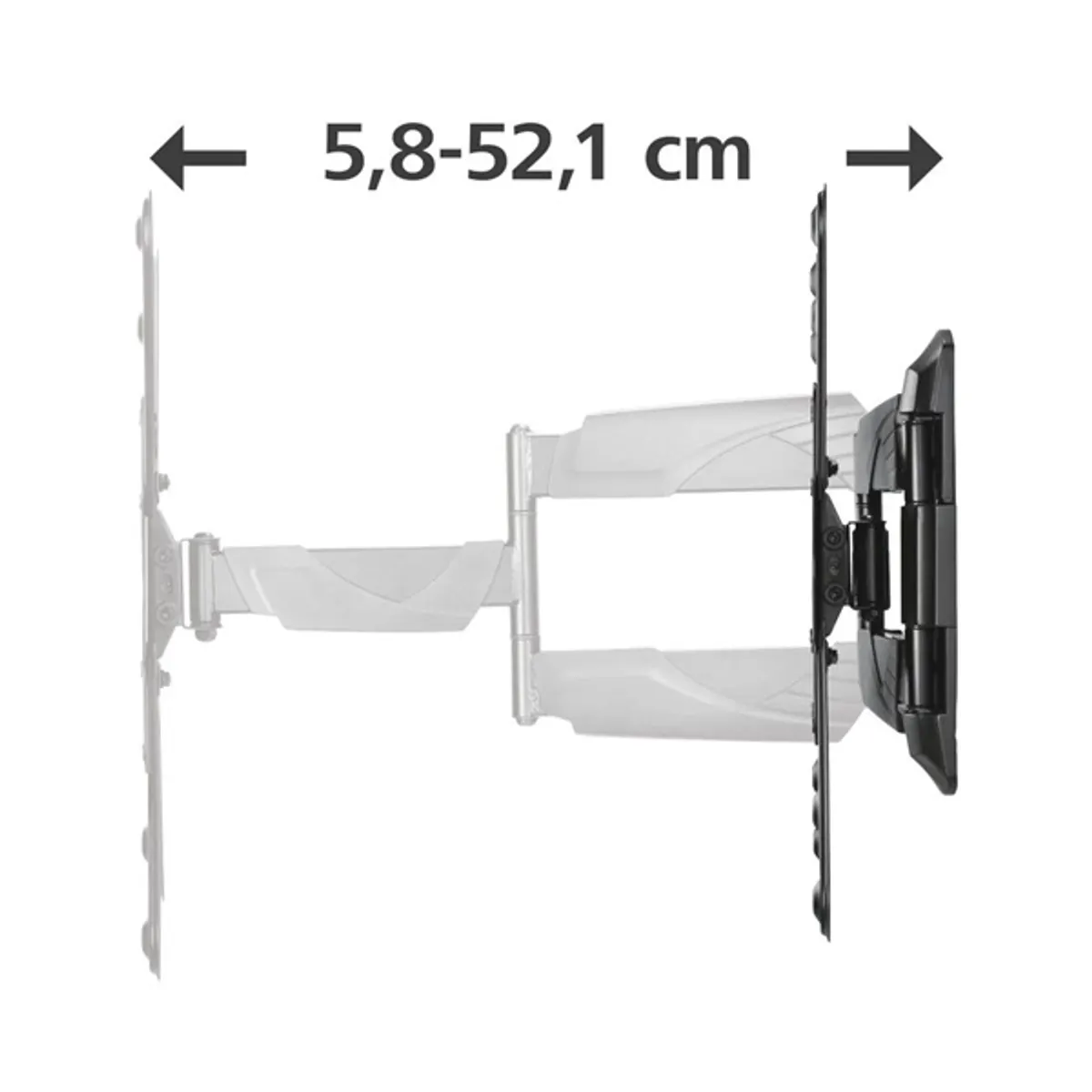HAMA 00220828 fali konzol full motion 32"-65" acél fekete 35 kg 180° 15° VESA 75x75-400x400 #5