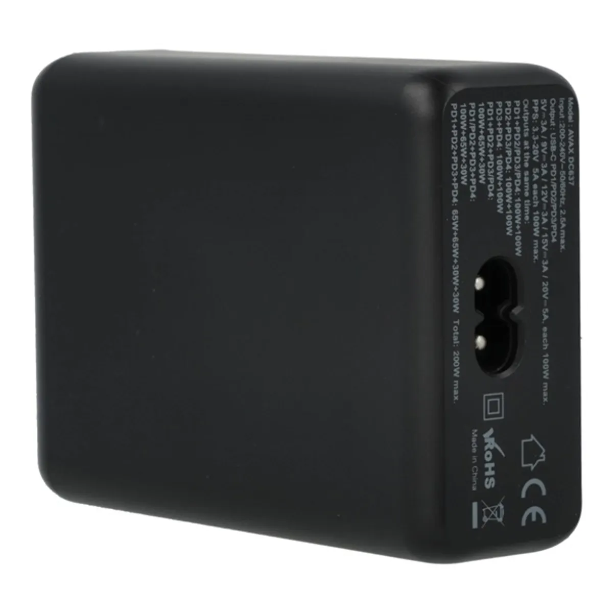 AVAX DC637 Desky+ 200W GaN 4xType-C gyorstöltő elosztó #3