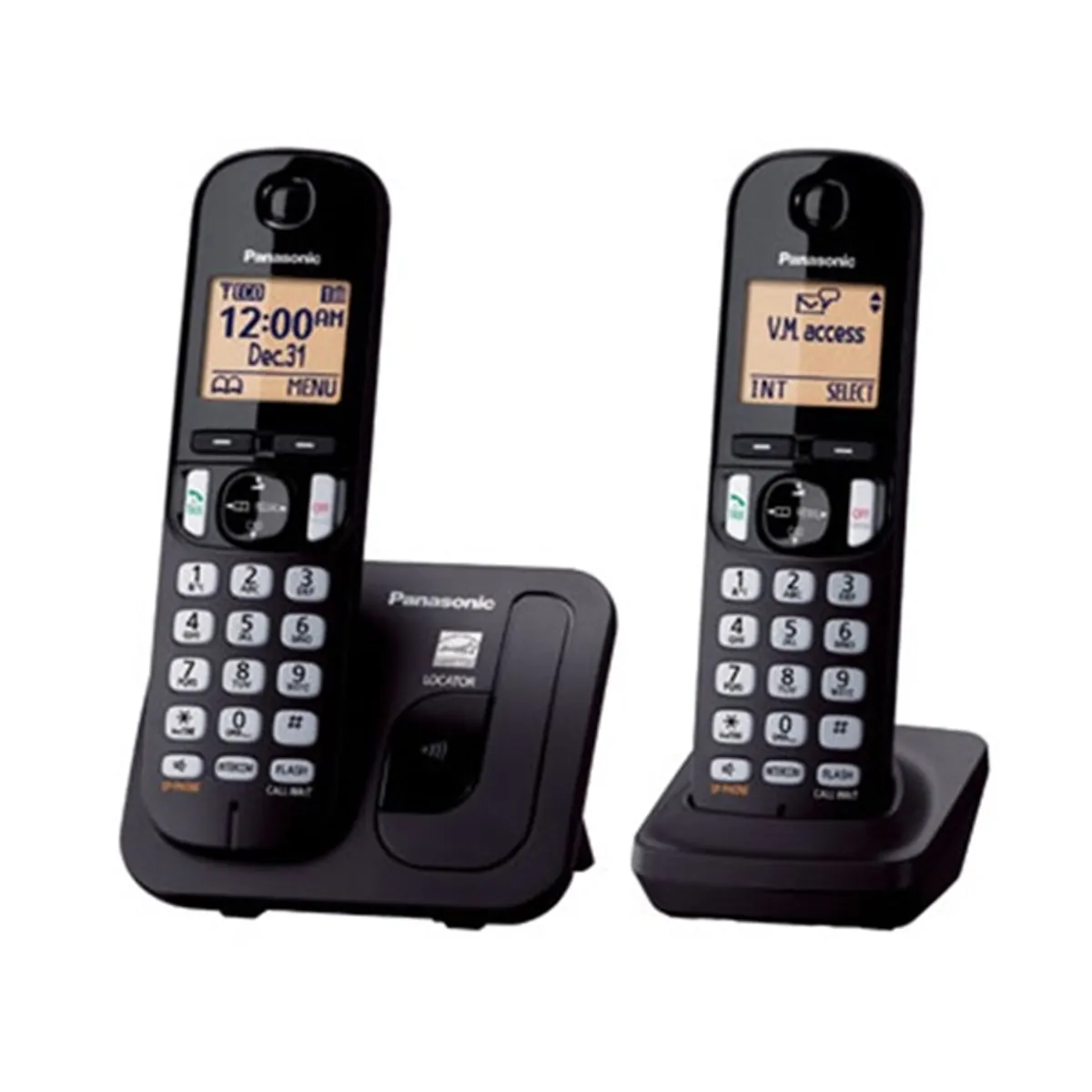 Panasonic KX-TGC212PDB dect telefon fekete vezeték nélküli kihangosítható 1.6" #1