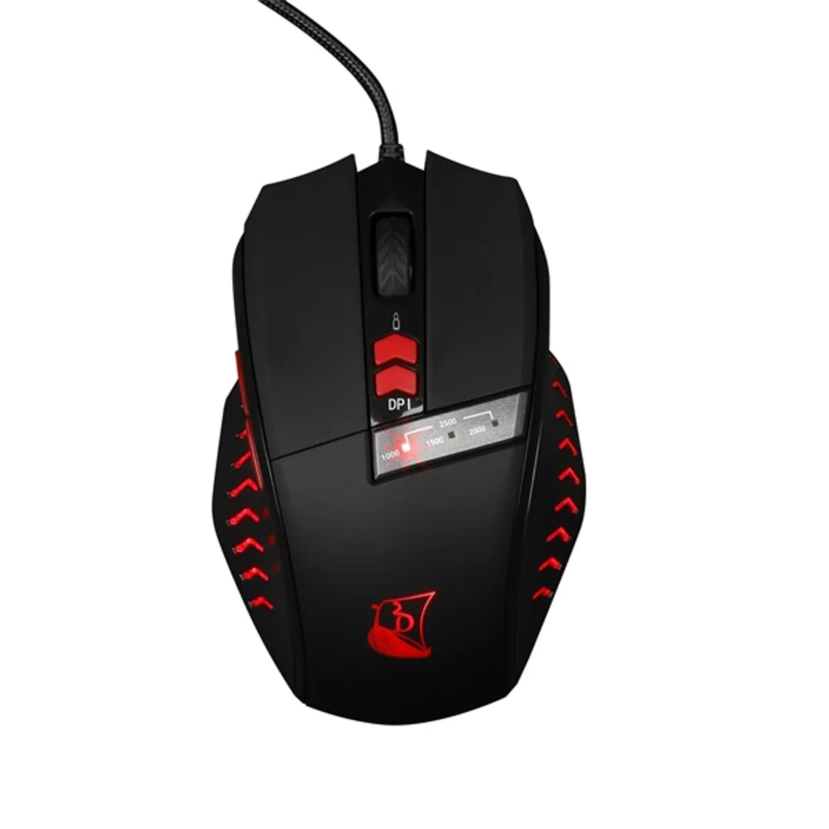 Drakkar KX-GMD-M20E-PC Runemaster evo usb vezetékes 6 gomb 180 cm 2500 dpi fekete #1
