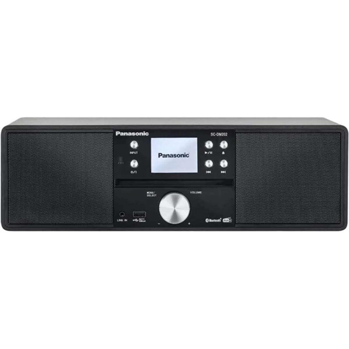 Panasonic SC-DM202EG-K Mikro HiFi Fekete Bluetooth USB CD Rádió Óra funkció Ébresztő 24 W #1