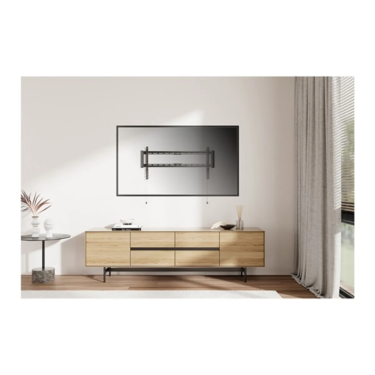 Stell 35057823 SHO 7210 slim fix TV-tartó konzol 43"-90" fekete acél 75 kg VESA 200x100-800x400 #5